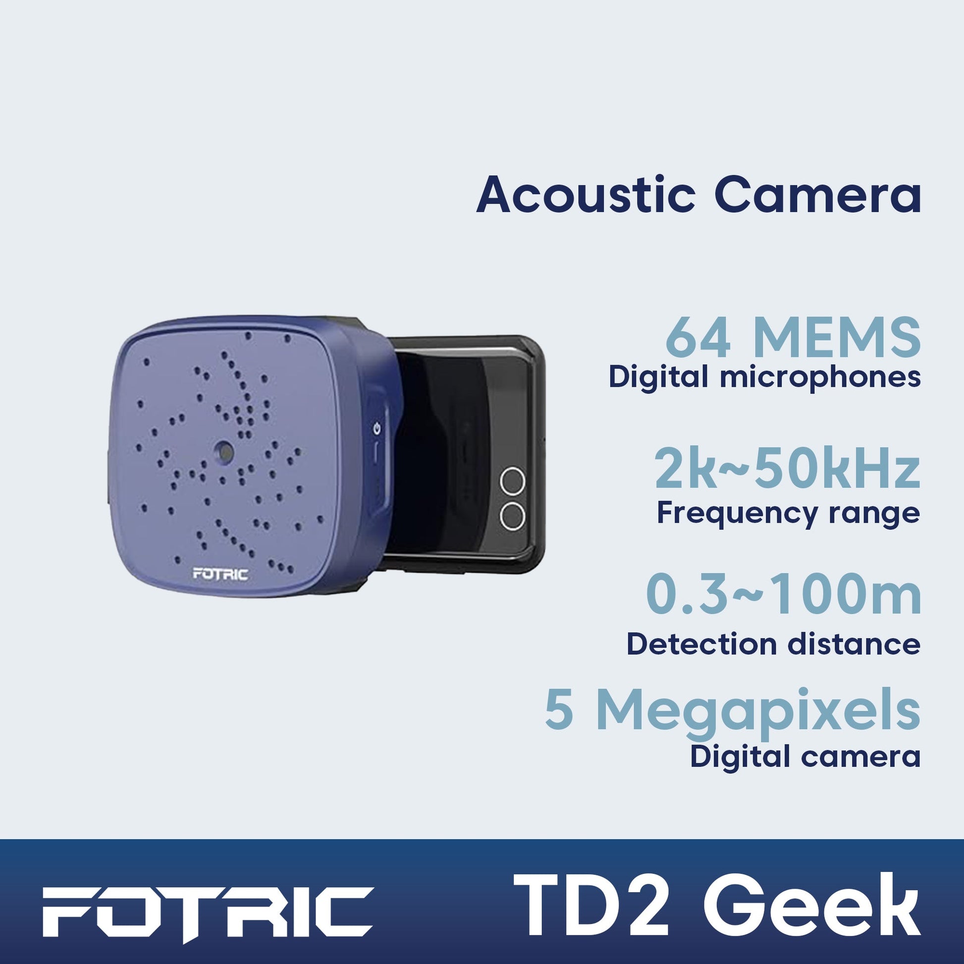 FOTRIC TD2 Geek Portable Acoustic Imaging – Front View